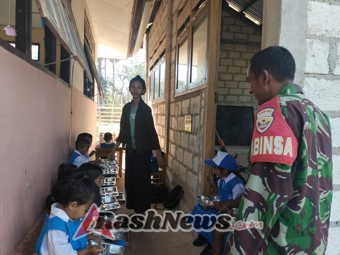 Babinsa Bersinergi dengan Pihak Sekolah Dukung Program Pangan Bergizi untuk Generasi Muda