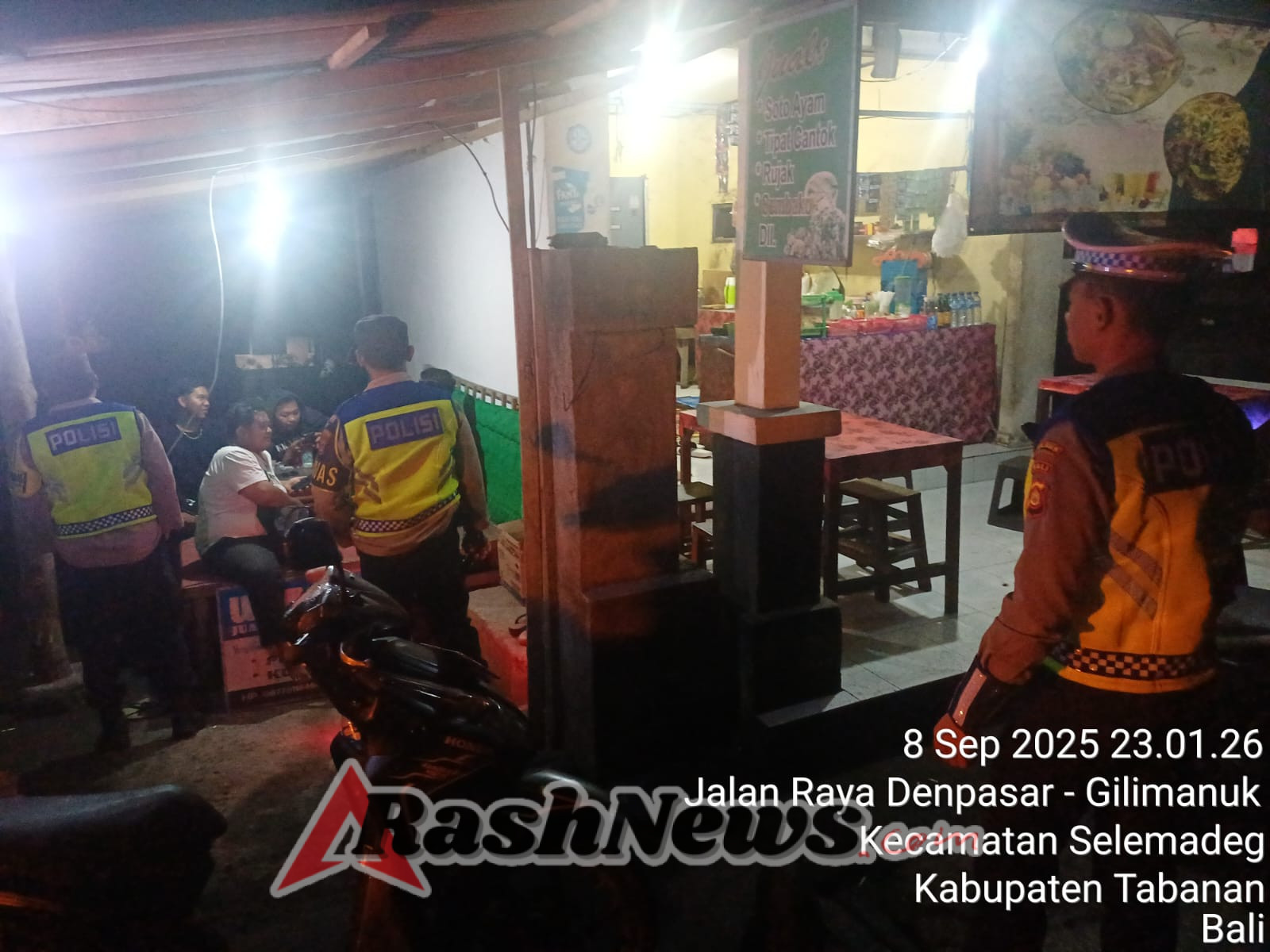 Patroli Barcode Polsek Selemadeg Sasar Lokasi Rawan Kejahatan malam & dini hari