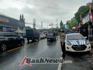 Personil Lantas Laksanakan Gatur Pagi Demi Ketertiban Dan Kelancaran Arus Lalin Di Ktl 1 Subagan