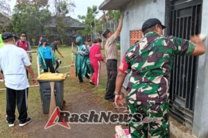 Babinsa Bersama Warga Gelar Kerja Bakti di Desa Dauh Puri Kaja, Wujudkan Lingkungan Bersih dan Lestari