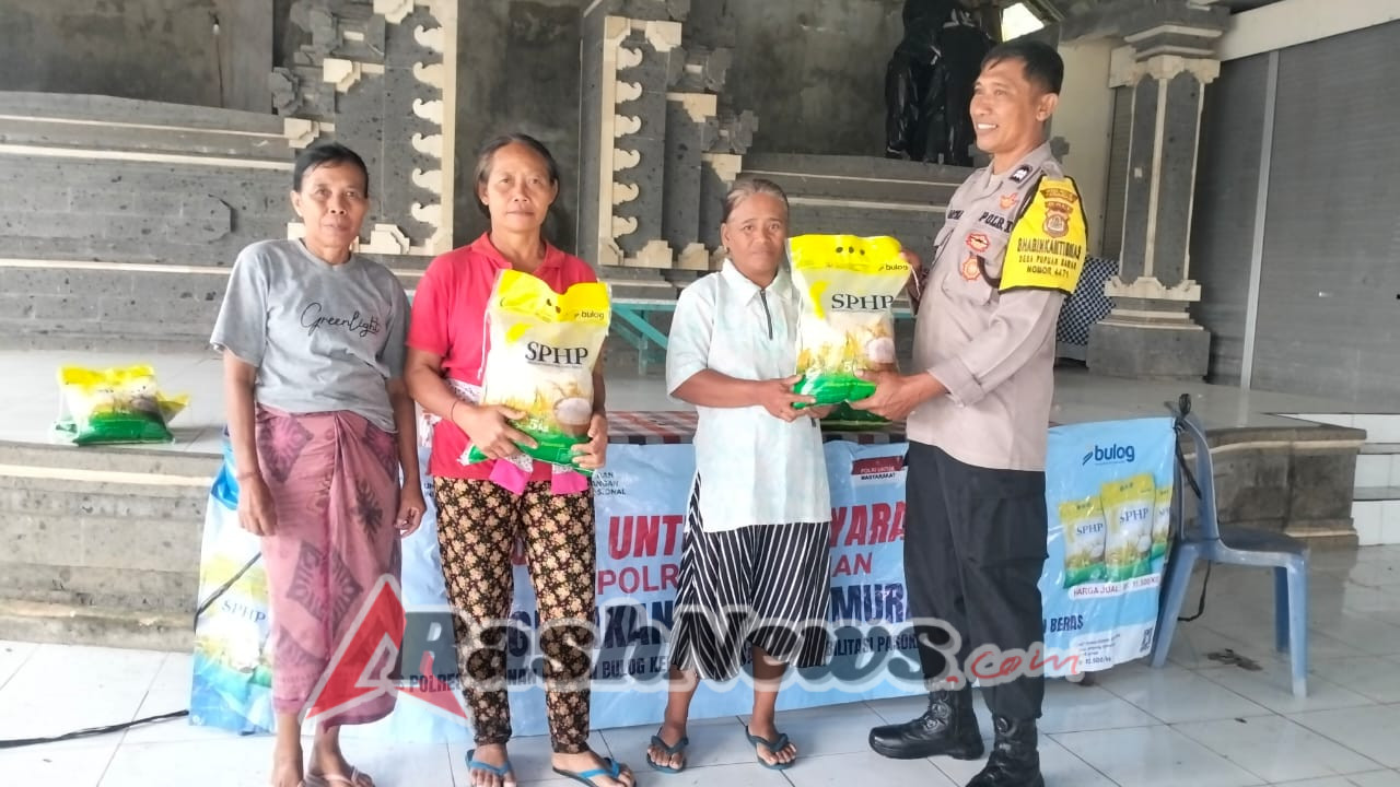 Polsek Selemadeg gelar operasi Pasar Beras Murah di Desa Pupuan Sawah