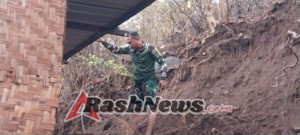 Bencana Longsor di Desa Mantun, Babinsa Hadir Beri Dukungan dan Pendampingan