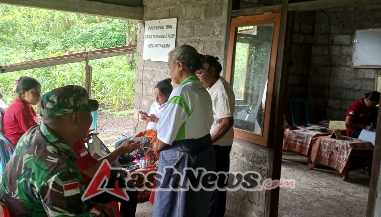 Babinsa Koramil 1624-02/Adonara Monitoring Posyandu ILP di Desa Tuwagotobi