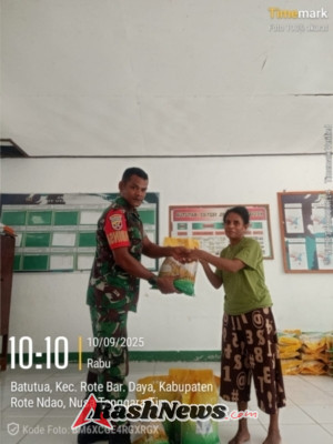 Babinsa Rote Ndao Himbau Warga Manfaatkan Beras SPHP untuk Kebutuhan Keluarga