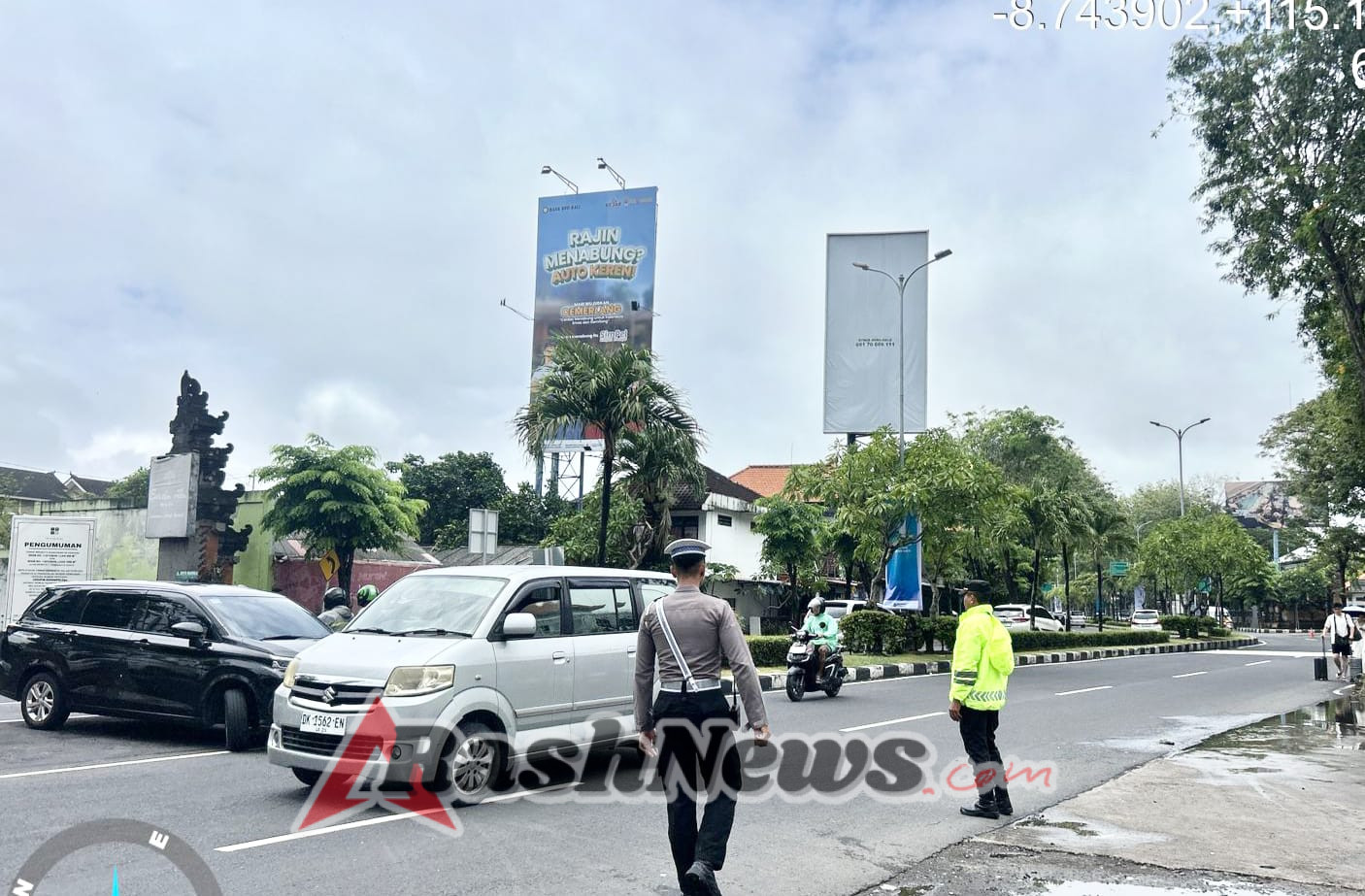 Polres Bandara Ngurah Rai Siaga Antisipasi Macet Akibat Cuaca Ekstrem