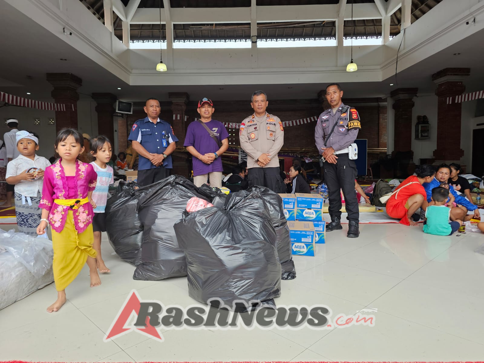 Bantuan Donatur Terus Mengalir ke Posko Pengungsian Banjar Tohpati
