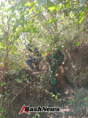 Babinsa Kelurahan Sampir Dukung Rekonstruksi Batas Kawasan Hutan Lindung