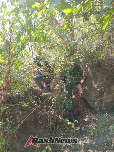 Babinsa Kelurahan Sampir Dukung Rekonstruksi Batas Kawasan Hutan Lindung