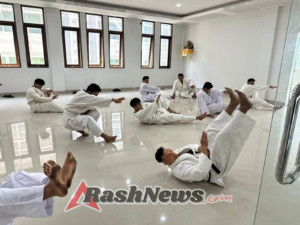 Tingkatkan Kemampuan Personil, Polres Bandara Ngurah Rai Gelar Latihan Beladiri Polri