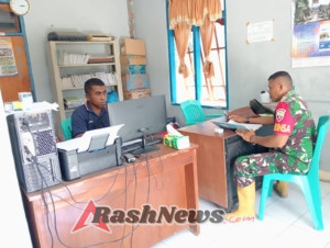 Babinsa Kodim 1602/Ende Kawal Ketertiban Wilayah Lewat Giat Pul Data dan Komunikasi Sosial