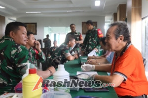 Donor Darah Bakti Teritorial Prima HUT Ke 80 TNI, Wujud Nyata TNI Hadir Dan Bermanfaat