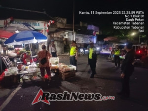 Blue Light Patrol Polres Tabanan Antisipasi Keramaian Pasca Bencana Alam