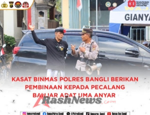 Kasat Binmas Polres Bangli Berikan Pembinaan kepada Pecalang Banjar Adat Uma Anyar