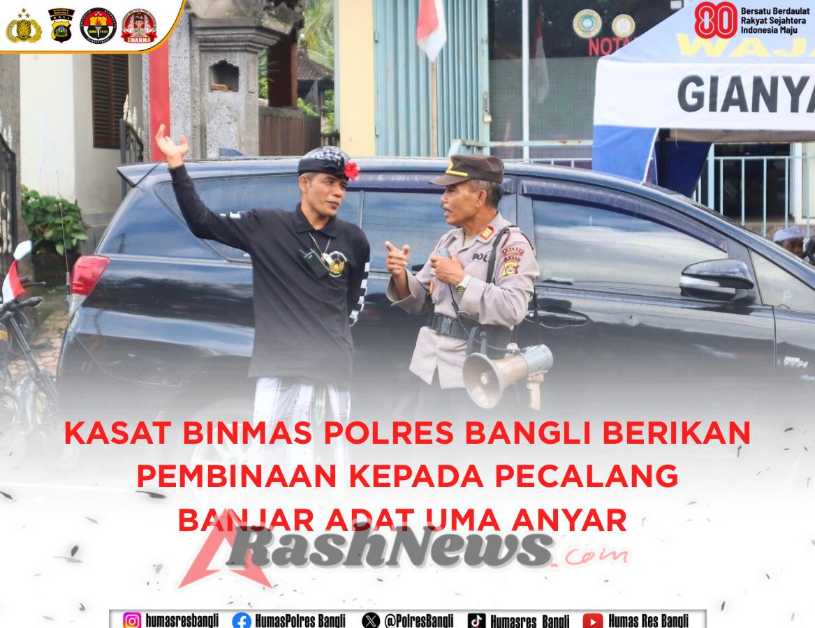 Kasat Binmas Polres Bangli Berikan Pembinaan kepada Pecalang Banjar Adat Uma Anyar