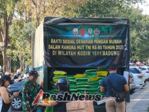 Kodim 1611/Badung Gelar Gerakan Pangan Murah dalam Rangka HUT TNI ke-80