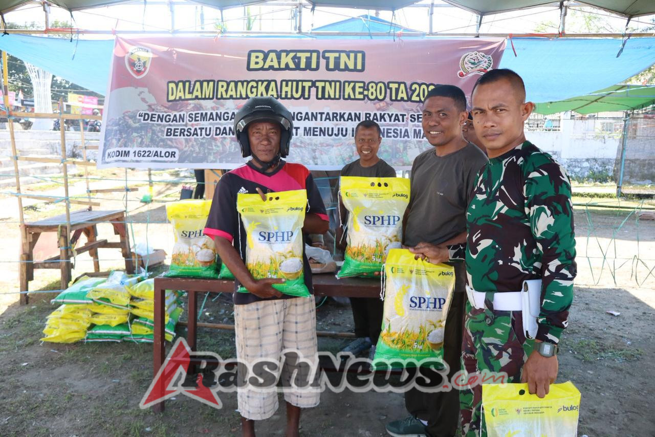 Kodim 1622/Alor Gelar Pasar Murah, Ringankan Beban Warga Sambut HUT TNI ke-80