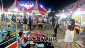 Cegah Gangguan Kamtibmas Polsek Kuta Utara Patroli Sambamgi Pasar Rakyat