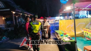 Babinsa Bersama Aparat Desa Adat Kawal Kondusifitas Pasar Malam dan UMKM Lokal