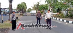 Sat Lantas Polres Karangasem Amankan Jalur Car Free Day di Jalan Veteran