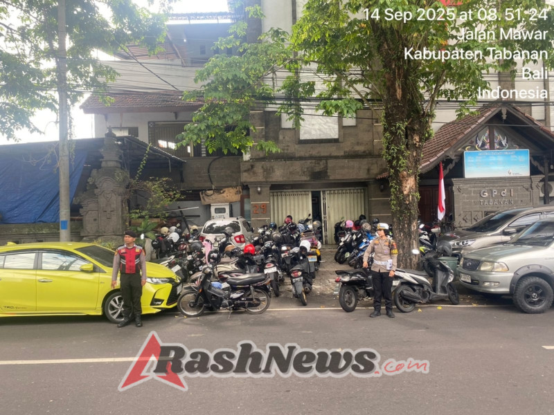 Pengamanan Ibadah kebaktian Misa Minggu Polsek Tabanan