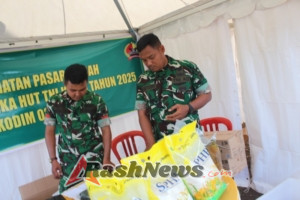 Sambut HUT Ke-80 TNI, Kodim 0309/Solok Gelar Bazar Murah