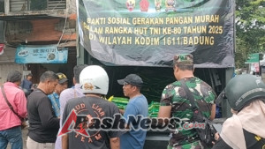 Kodim 1611/Badung Gelar Pasar Murah di Pasar Kreneng, Sediakan 5,5 Ton Beras SPHP untuk Masyarakat