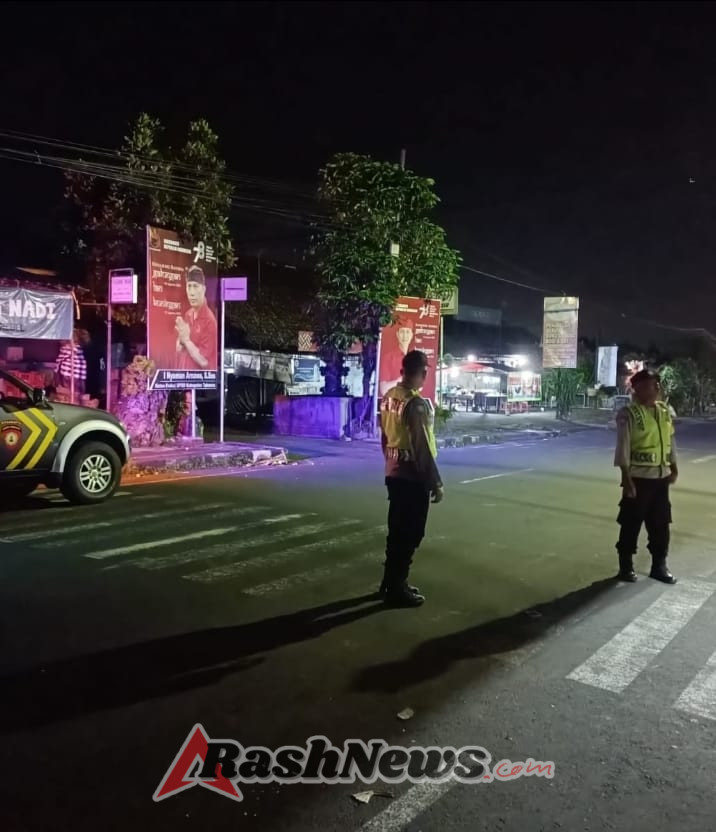Antisipasi Gangguan Kamtibmas Polsek Penebel  Patroli Malam Hari