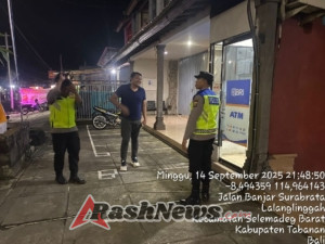Antisipasi Kejahatan, Polsek Selemadeg Barat Gencar Laksanakan Patroli Malam