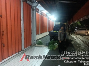 Personil Polsek Kediri Laksanakan Patroli Barcode Subuh Tekan Kejahatan 3C (Curat, Curas dan Curanmor)