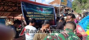 Kodim 1624/Flotim Gelar Bakti Sosial Gerakan Pangan Murah di Pasar Wulanggitang Sambut HUT TNI ke-80