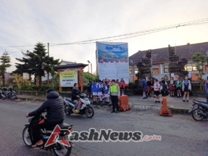 Anggota Polsek Kintamani Laksanakan PH Pagi untuk Wujudkan Kamseltibcarlantas