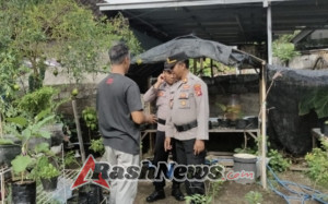 Kasat Binmas Melaksanakan Sambang Dengan Memantau Perkembangan Ketahanan Pangan Milik Masyarakat