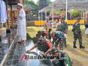 Bhakti sosial dan persembahyangan bersama Kodim 1623/Karangasem dan Polres Karangasem, upaya juga sinergitas.