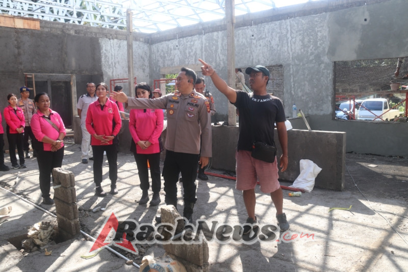 Wakapolres Karangasem Cek Progres Pembangunan Satuan Pelayanan Pemenuhan Gizi