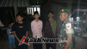 Koramil 1628-05/Jereweh Tingkatkan Keamanan Wilayah Lewat Patroli Malam