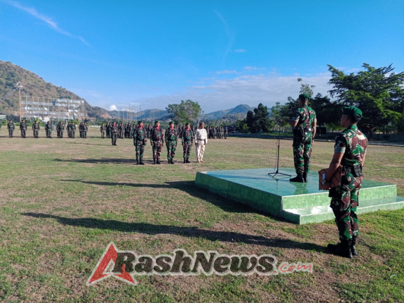 Kodim 1628/KSB Pimpin Upacara Bendera Demi Menjaga Jiwa Patriotisme Prajurit