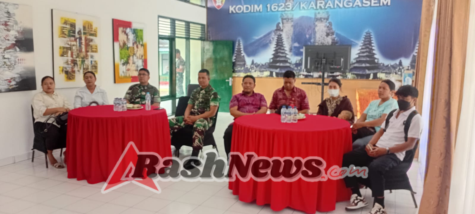 Dandim 1623/Karangasem bersama pelaku UMKM, Ikuti vidcon penyelenggaraan komunikasi sosial kreatif tingkat pusat