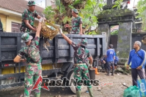 Pembersihan Pasca Banjir Masih Berlanjut, Dandim 1611/Badung Arahkan Personel ke Titik-Titik yang Belum Tersorot