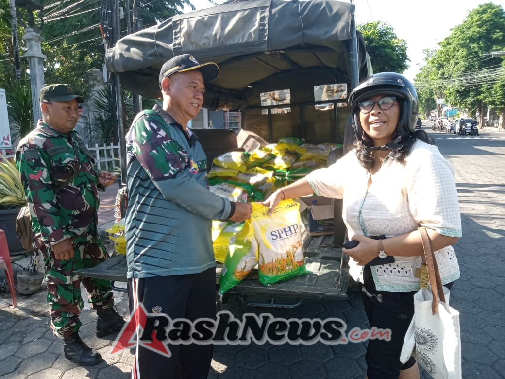 Antusias Warga Warnai Pasar Murah Beras SPHP dalam Rangka HUT TNI ke-80