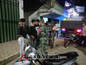 Kolaborasi Koramil dan Aparat Desa Perkuat Keamanan Lingkungan lewat Patroli Malam