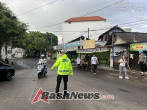 Polres Kawasan Bandara Kerahkan 13 Personel Amankan Jalan Santai Pesta Perak SMPK Soverdi