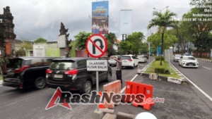 Volume Kendaraan Meningkat, Polantas Jaga Kelancaran Arus Lalu Lintas Bandara Ngurah Rai