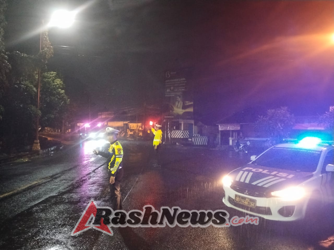 Sat Lantas Polres Karangasem Laksanakan Patroli Blue Light Patrol