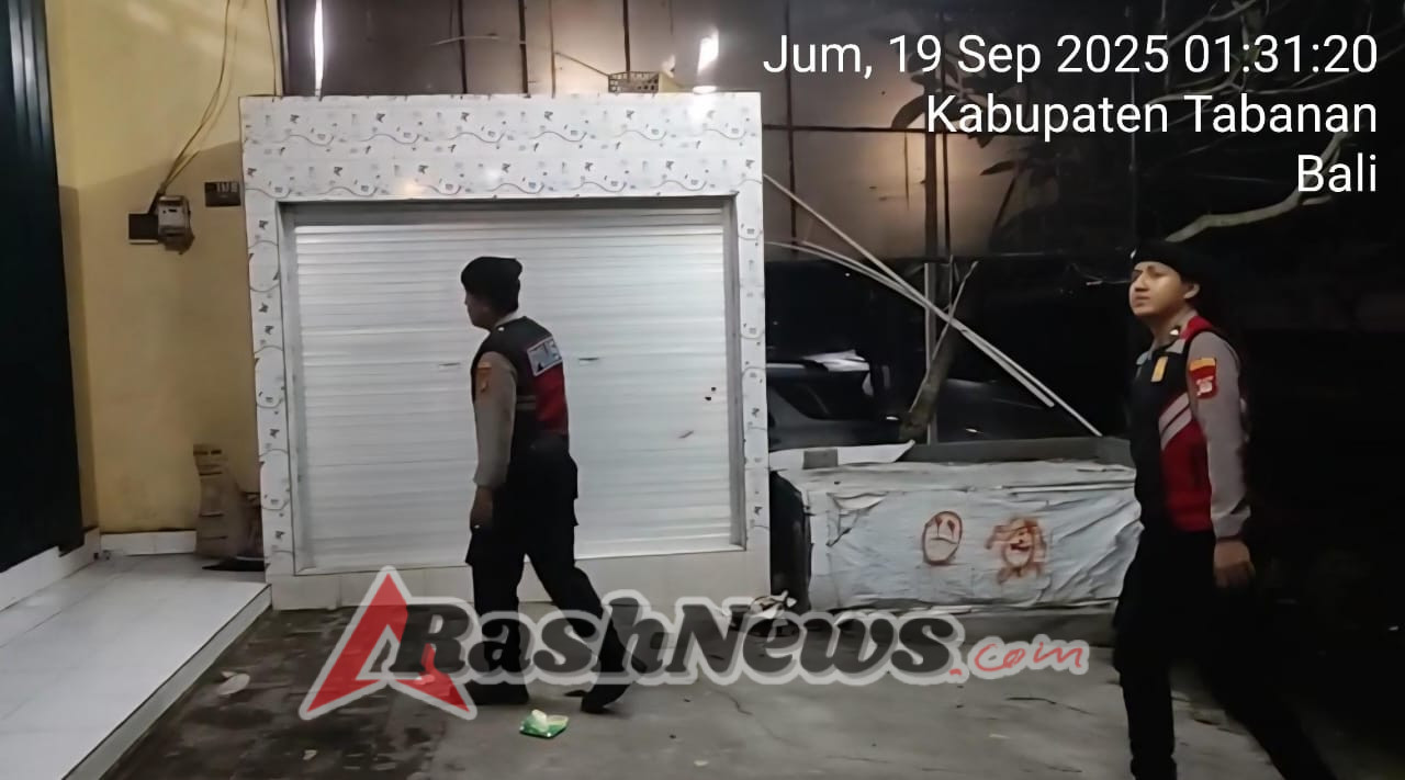 Sat Samapta Polres Tabanan Gelar Patroli Jalan Kaki Subuh Perintis Presisi, Antisipasi Gangguan Kamtibmas