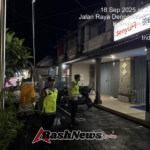 Antisipasi Kejahatan, Polsek Selemadeg Barat Gencar Laksanakan Patroli Malam