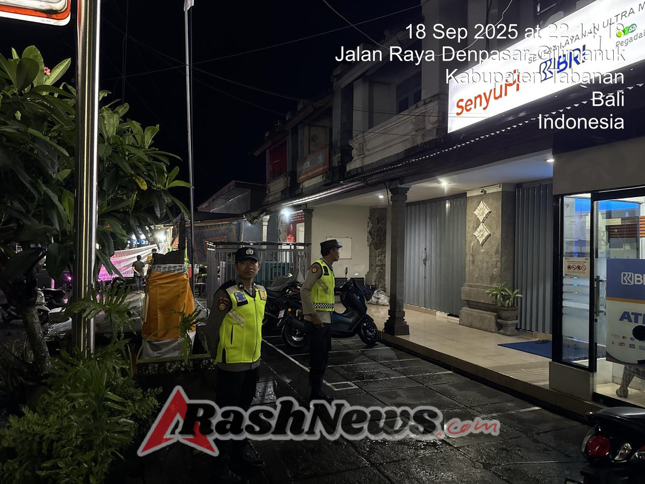 Antisipasi Kejahatan, Polsek Selemadeg Barat Gencar Laksanakan Patroli Malam