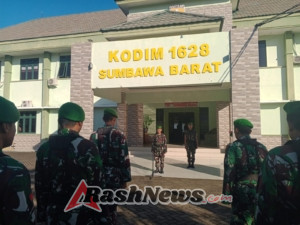 Kodim 1628/Sumbawa Barat Tingkatkan Kesiapsiagaan Lewat Apel Pagi Gabungan Siaga III