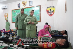 Sambut HUT TNI ke-80, Ketua Persit KCK Sumbawa Barat Ajak Anggota Donor Darah