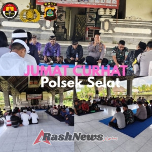 Kapolsek Selat melaksanakan giat Jumat Curhat sambangi Tokoh Masyarakat.