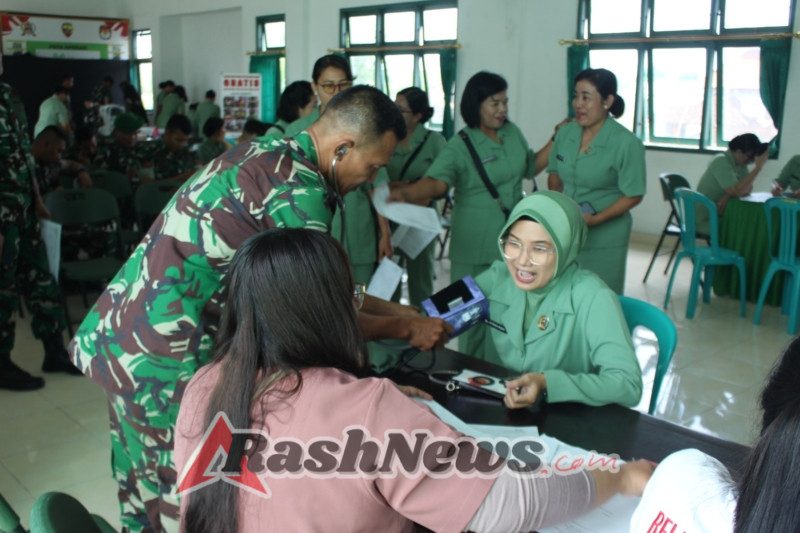 Semarak HUT ke-80 TNI, Persit Kodim 1616/Gianyar Gelar Donor Darah untuk Kemanusiaan
